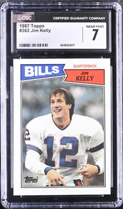 1987 TOPPS JIM KELLY ROOKIE #362 RC HOF BUFFALO BILLS CGC 7 NEAR MINT - Picture 1 of 2