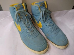 Nike Vandal US12 Light Blue x Yellow 80's Original Vintage Sneakers - Picture 1 of 12