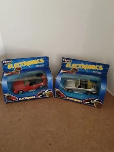 New 1:24 Corgi Electronics Metal Porsche 911 Gray 94540 & Red Mercedes 500 94600 - Picture 1 of 14
