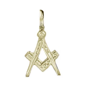 Hallmarked 9ct Gold Masonic Square And Compass Pendant - Picture 1 of 4
