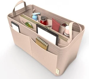 Purse Organizer Insert Handbag Tote Felt Shaper Fit Portable Compact Detachable - Picture 1 of 8