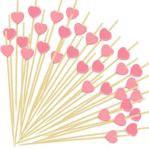 Pink Heart Cocktail Picks Valentines Day Decorations Toothpicks For Appetizers 4 - Picture 1 of 7