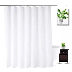 Extra Wide Shower Curtain Liner 84 x 72 InchFabric Shower Curtain Liner for B... - Picture 1 of 6