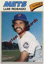 Custom made 1977 Topps-style New York Mets Luis Rosado Baseball card