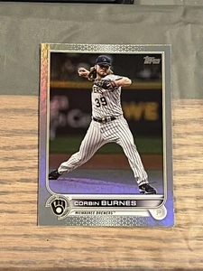 2022 Topps Series 1 CORBIN BURNES Rainbow Foil BREWERS #240 - Picture 1 of 2