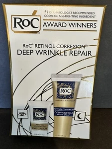 RoC Retinol Correxion Eye Cream .5 fl oz & Deep Wrinkle Night Cream 1 fl oz - Picture 1 of 5