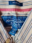 Abercrombie & Fitch Muscle Fit Sport Shirt Striped  Blue XL NWT #WM1