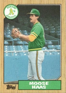 1987 Topps Baseball Moose Haas Oakland Athletics #413 - Picture 1 of 2