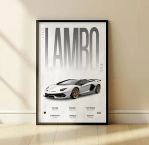 Lamborghini SVJ Poster, Car posters, Car decor, Wall decor - Picture 1 of 4