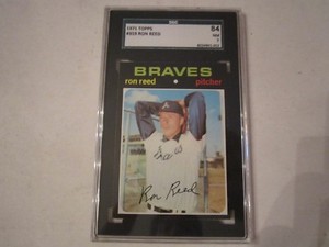 1971 RON REED TOPPS BASEBALL CARD #359 SGC GRADED 84 NM 7 