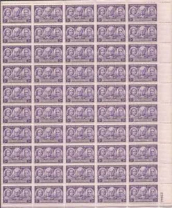 US Stamp - 1948 Progress of Women - 50 Stamp Sheet -   #959 - Picture 1 of 1