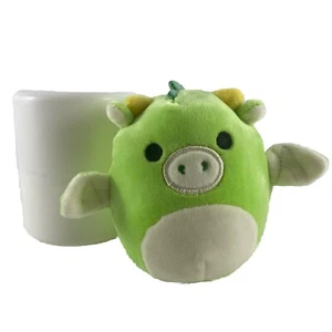 Squishmallows 4" Kapsel 2019 grüner Drache in weißer Kapsel geöffnet im Ruhestand - Bild 1 von 10