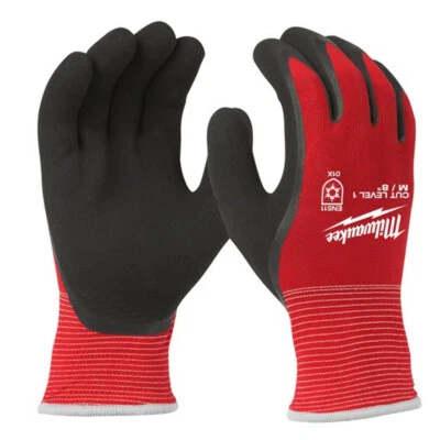 Milwaukee Winter Gloves Safety Cut Level 1 Nitrile Coat Palm Touchscreen CUT A - image 1 of 4