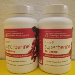 humanN Superberine Berberine Advanced Cholesterol Support 30 Caps Each 2 Packs - Picture 1 of 2