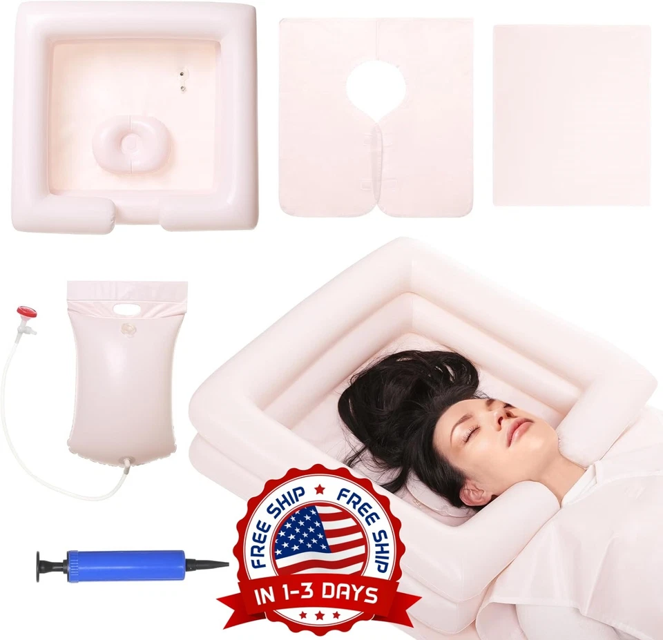 Tazón Portátil De Champú Para Lavado De Cabello Y Cabello Cortes De Cabello NEW - Image 1 of 4