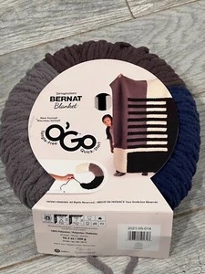 Bernat Blanket Yarn on the go 161075 NWT London 220 Yards Blue Gray Brown Skein - Picture 1 of 7