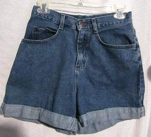 VTG Lee Riders High Rise Cuffed Denim Jean Shorts 90s Y2K Size 6 Med 27” Waist - Picture 1 of 3