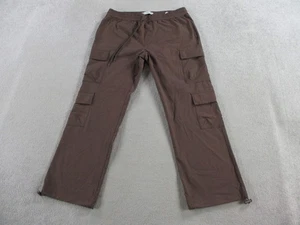 Pacsun Cargo Pants Mens Large Brown Straight Leg Nylon Spandex Outdoor Pockets - Picture 1 of 13