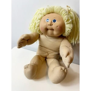 Vintage Cabbage Patch Kids Doll Head Marker 8 Lemon Blonde Ponytails Blue eyes - Bild 1 von 11
