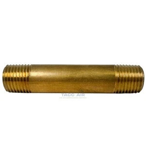 Pezón de tubo largo 1/4" macho NPT X 2,5" 1-1/2" extensión roscado montaje latón - Imagen 1 de 3