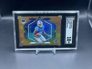 2023 Mosaic Football Jahmyr Gibbs Rookie Debut Honeycomb SGC 10 CASE HIT - Picture 1 of 2