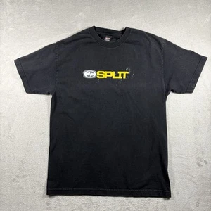 Vintage 90s SPLIT Skateboards Surf Skate Black T Shirt Size Mens Large #2913 - Picture 1 of 9