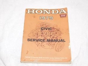 1979 Honda Civic CVCC Factory Service Manual Original Shop Repair Book - Bild 1 von 4