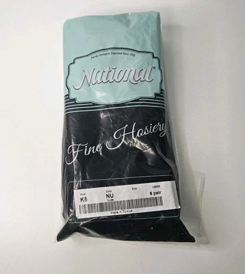 Medias National Fine para mujer talla 1 nude K8 hasta la rodilla 6 pares nuevas en paquete nailon Foto 1 de 4