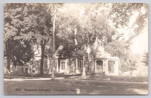 Cornwall CT Connecticut Memorial Library RPPC Real Photo Postcard - Bild 1 von 2