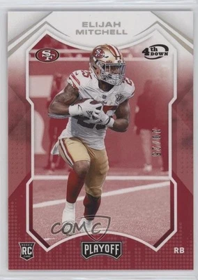 2021 Panini Playoff Rookies 4th Down /25 Elijah Mitchell #292 Rookie RC - Image 1 of 2
