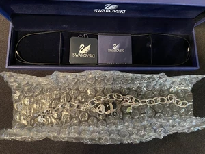 BRACCIALE PANDA CHARM NUOVO IN SCATOLA SWAROVSKI VENDITA AL DETTAGLIO $180 930685 CRISTALLO - Foto 1 di 9