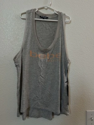 Camiseta sin mangas Bebé con logotipo de punto Bebé para mujer talla M gris jaspeado Foto 1 de 4