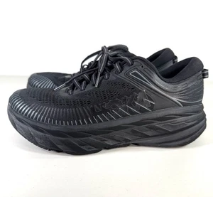 Hoka One One Womens Bondi 7 1110519 BBLC Black Running Shoes Sneakers Sz 8.5 EUC - Picture 1 of 13