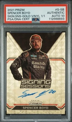 2021 Prizm Signing Sessions Gold Vinyl 1/1 Auth Auto PSA 10 Rarest Card Of His! - Image 1 of 3