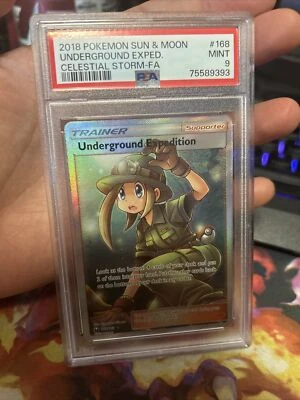 Underground Expedition 168/168 Full Art POKEMON PSA 9 2018 SM Celestial Storm - Image 1 of 2