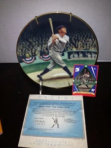 1992 Delphi Babe Ruth The Called Shot Collectors Plate With Card Coa #12947b - Picture 1 of 5