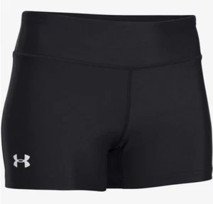 NEW UNDER ARMOUR [M] Women ON THE COURT 3″ Compression Yoga Shorts-Black 1276293 - Picture 1 of 3