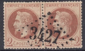 FRANKREICH EMPIRE LAURE NR. 26B PAAR GESTEMPELT GC 3427 SOLRE LE CHATEAU - BEWERTUNG 120 € - Bild 1 von 2