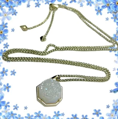 Kendra Scott Teo Goldstone Gold Plated Pendant Adjustable Necklace - Image 1 of 4