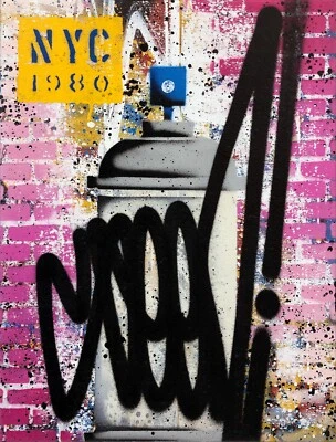 SEEN "NYC 1980 (PINK)" 2023 | ORIGINAL PAINTING ON CANVAS 24X18" | MAKE AN OFFER - Image 1 of 3