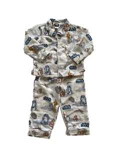 PBK Pottery Barn Kids Star Wars BB8 Millenium Falcon Kids Pajama Toddler Sz 4 - Picture 1 of 5