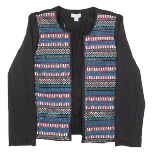 MONSOON Jacket Black Viscose Womens UK 14 - Picture 1 of 6