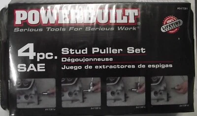 Powerbuilt 647081 4 Piece SAE Stud Puller Set - Image 1 of 2