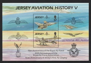 UK - JERSEY 1994 75 Anniversary of RAF ROYAL AIR FORCE Minisheet , Bloc MNH  - Bild 1 von 1