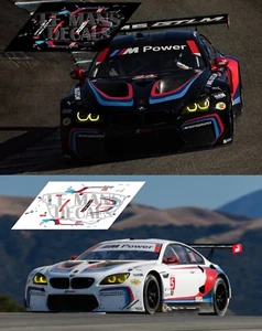 Decals BMW M6 GT LM Laguna Seca 2017 24 25 1:32 1:24 1:43 1:18 64 87 slot calcas - Imagen 1 de 3