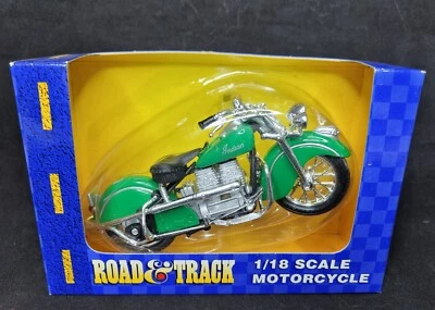NIB Maisto Road & Track 1/18 Scale Green Indian Motorcycle  - Image 1 of 4
