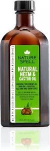 Nature Spell Neem & Castor Oil for Hair & Skin 150 ml – Pure and Natural Neem - Picture 1 of 4