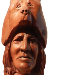 1966 WEST PACIFIC SQUAMISH NATIVE WOOD HAND SCOULPTURE- CHEF ROY THOMPSON - Picture 1 of 14