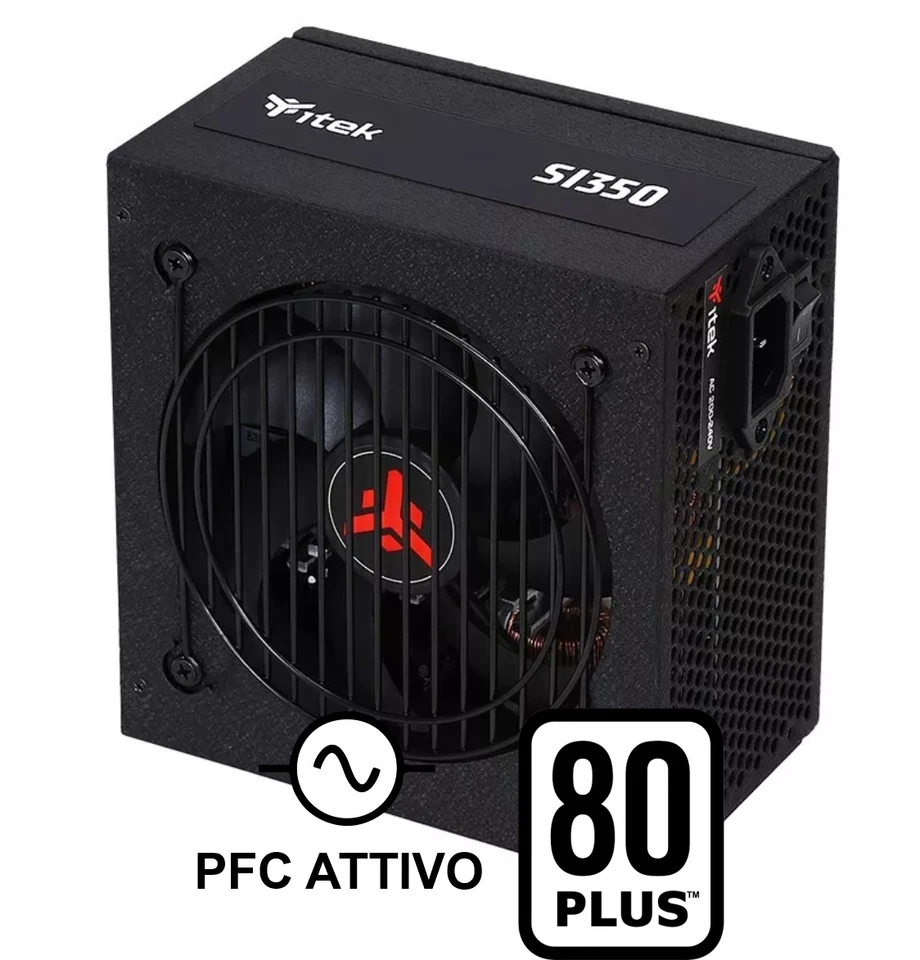 ITEK Alimentatore SI350 - 350W, Efficienza 80+, PFC Attivo - Immagine 1 di 4