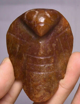 6.5cm China Hongshan Culture Old Jade Carving Eagle Bird Animal Amulet Pendant - Image 1 of 4